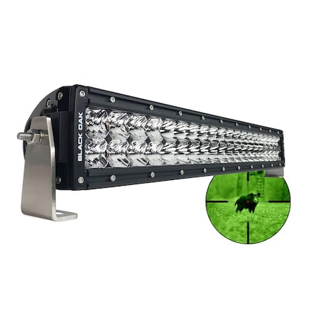 Black Oak Led Black Oak Pro Series 3.0 Double Row Combo Infrared 20in 850nm LED Light Bar - Black Housing 20IR-850